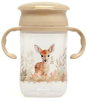 Kiokids Taza De Entrenamiento Step 3 Ciervo Beige 330ml