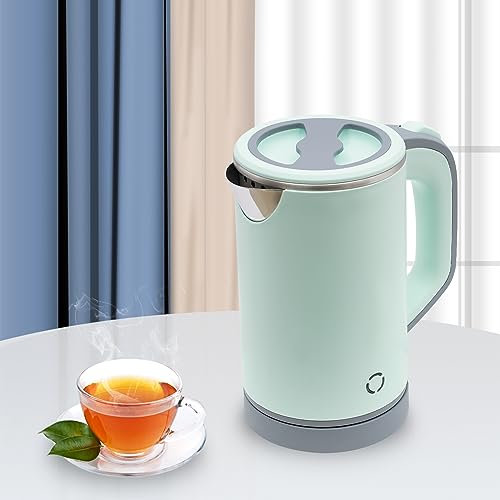 Aohuada Bollitore Elettrico da Viaggio, 800 ml, Portatile, Mini Bollitore da Campeggio, in Acciaio Inossidabile, Verde