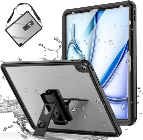 AICase per iPad Air 13 Custodia impermeabile M2 2024 6a generazione [6a generazione], [Proteggi schermo e supporto integrati] Robusta custodia protettiva antiurto