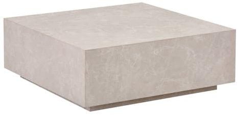 Home Deluxe - Couchtisch Amiri XL - Farbe: Beige, Größe: 95 x 95 cm, MDF Platte, bereits fertig montiert I Wohnzimmertisch Beistelltisch Sofatisch