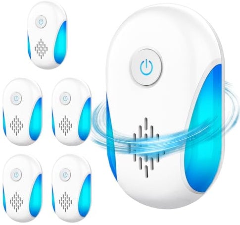 2024 Upgraded Ultraschall Schädlingsbekämpfer 6 Packs, Indoor-Ultraschall-Repellent für Schaben, Nagetiere, Mäuse, Wanzen, Ameisen, Moskitos, Mäuse, Spinnen, elektronische Plug in Schädlingsbekämpfung