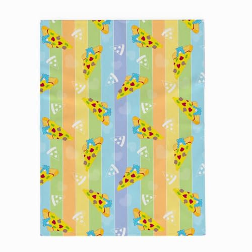 Franco Collectibles Care Bears Food Snacks Bettwäsche, superweicher, gemütlicher Plüsch-Überwurf, 116,8 x 152,4 cm (offizielles Lizenzprodukt)