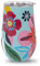 kate spade new york Insulated Stainless Steel Wine Tumbler, 16 Ounce Double Wall Tumbler, Pink Stemless Travel Cup with Lid, Safari Floral