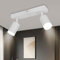 Ketom Deckenlampe Weiß GU10 - Deckenstrahler 2 Flammig - LED Deckenleuchte Drehbar - Spotlight Lampe Modern - Deckenspots für Küche, Wohnzimmer, Schlafzimmer, Flur, Ohne Leuchtmittel