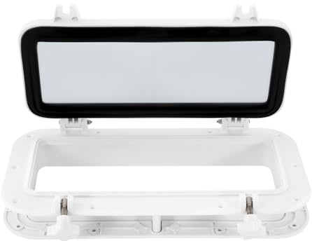 Marine Rechteckig Bullauge 40x20cm Rechteckig Bullauge Fenster UV-Beständige Bullauge Fenster für Boot Yacht Ausstellfenster mit Luken Öffnung, Für Boots Yacht