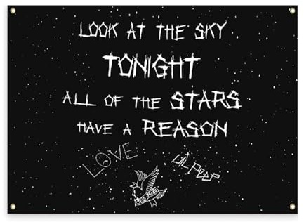 HCDZF Lil Peep Star Shopping Songtexte Sternenhintergrund Boutique Tapisserie Wandbehang Wandteppich Home Decor,130X150CM