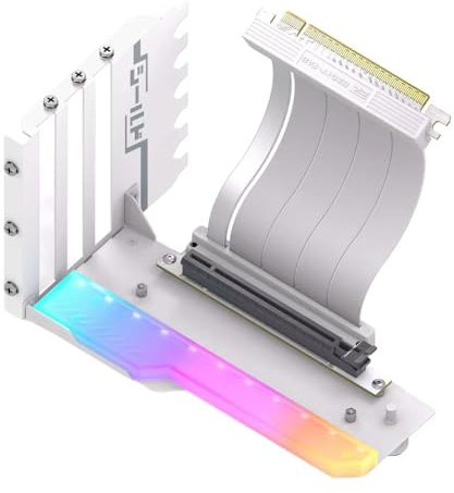 Pesfehhy Vertikale GPU-Montagehalterung mit PCI-E 4.0 X16 Riser-Kabel, Grafikkarten-Support-Kit, 90 Grad Rechtwinklig,