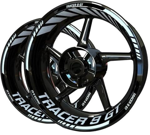 CYDJML Set di Adesivi per Pneumatici Strisce Adesive per Cerchi Moto per Yamaha Tracer 9 GT 9GT TRACER9GT Adesivi Riflettenti per Cerchi Adesivo per mozzo Ruota(Colore 4)