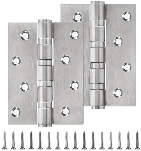 2 Piezas Bisagras Puertas,Bisagra Acero Inoxidable para Madera,Puerta Jardin Armario,Espesor 3mm (Estilo 1)
