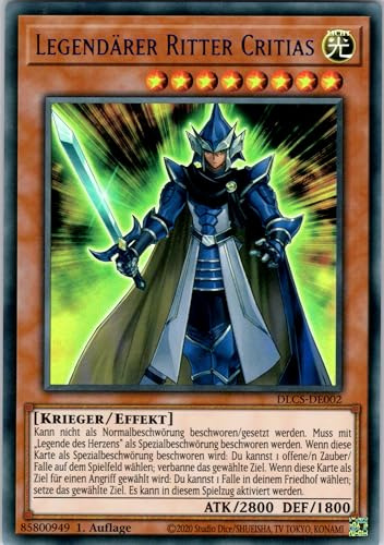 Legendärer Ritter Critias - DLCS-DE002 - Ultra Rare (Zufallsfarbe) - 1. Auflage - Deutsch - Yugioh - Dragons of Legend: The Complete Series - mit RC-Fieldcenter