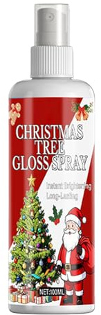 Weihnachtsreiniger-Spray, Mit Sanfter Formel, 100 Ml, Kunstpflanzen-Pflegespray, Weihnachtsbaum-Pflegenebel, Schnell Trocknend, Für Kugeln, Tannenzweige, Bänder, Ballons
