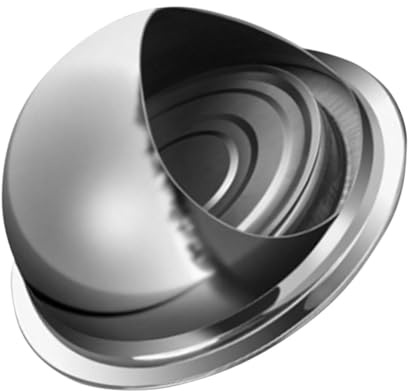 Baluue Chapeau de Cheminée Inox Rond 160 Mm Poli Épais, Capuchon Ventilation Étanche la Pluie, Coupe-vent Résistant, Protection Murale Extérieure, Sortie Air pour Hotte et Conduit,