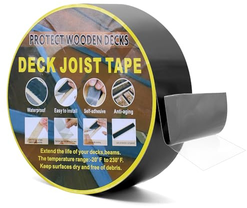 NVGFTG 15m Dach Reparaturband 50mm Wasserdicht Butylband Schwarz Bitumenband Selbstklebend Wandanschlussband Dachpappe Selbstklebend Butyl Klebeband Wasserdicht für Holzbalken Holzdecks Dächer Rohre