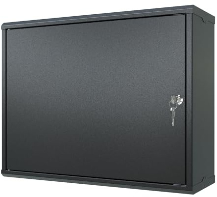 Stalflex Externer Verteilerkästen 520x420x180mm IP20 - Schaltkasten aus Stahl - verteilerkasten aufputz, Wasserdichte Box und staubdicht - Schrank mit Schloss und zwei Schlüssel