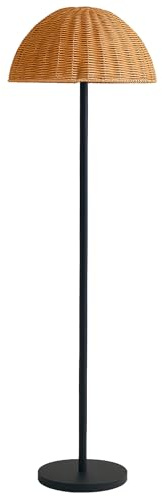 Lumisky Solar-Stehleuchte für den Außenbereich, aus Polyrattan, mit LED-Modul, warmweiß, Fernbedienung, Faroe Tall Solar, Höhe 160 cm