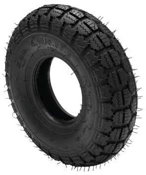 Lecreatekit 12 Inch 4.10/3.50-5 Rubber Tyre for Electric Scooter, Wheelbarrow & Tiller – Black, 1110g