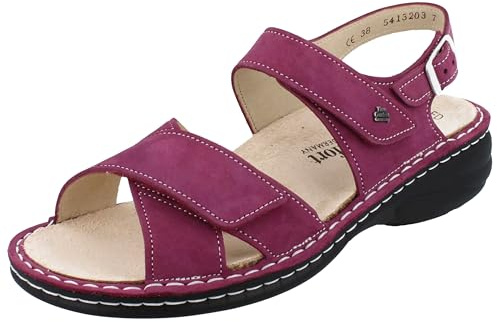 Finn Comfort Linosa Damen Sandale fuchsia Nubukleder (EU Schuhgrößensystem, Erwachsene, Damen, Numerisch, Breit, 38)