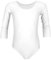 Aquarti Mädchen Ballett Trikot 3/4 Arm Gymnastik Ballettanzug, Farbe: Weiß, Größe: 140