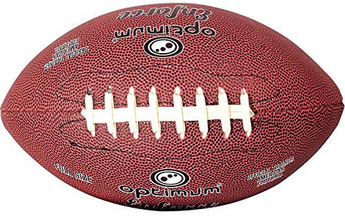 Optimum Enforce American Football – Full Size, Maroon – Natural Rubber Grip Surface, Durable Tyre Grip Finish – Ideal for Training & Matches
