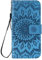 Huzhide Nokia 7.2 Case 2019, Flip PU Leather Wallet Folio Phone Case Embossed Sunflower Soft TPU Shockproof Inner Shell Slim Protective Cover for Nokia 7.2 2019 with Card Holder Magnetic Stand - Blue
