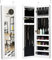 GOPLUS Schmuckschrank mit LED-Beleuchtung, Schmuckregal mit Spiegel, Spiegelschrank Schmuckorganizer, Wandmontage und Türmontage, Magnetverschluss, mit Stauraum für Halsketten, Ringe, Ohrringe, Kosmet