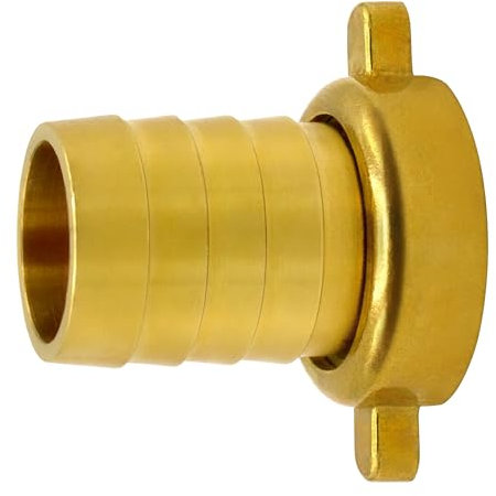 VARIOSAN Schlauchverschraubung 14313, 3/4 IG x 3/4 Tülle, Messing, 2-teilig, Flachdichtung