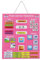Navaris Kalender Tafel für Kinder - Lerntafel Jahreszeiten Uhr - Magnet Spiel Lernuhr - Kinderkalender Jahreskalender - magnetisch - rosa - deutsch