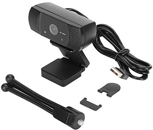 Huairdum Webcam Webcam HD, Webcam, Webcam HD intégrée avec Appareil Photo numérique, 76DB pour conférence téléphonique vidéo de Bureau(Black)