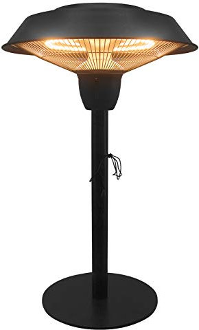 Jet-line Pollux Lampe chauffante électrique pour terrasse Noir 1500 W Lampe de table pour chauffage de terrasse pour balcon et pour terrasse électrique