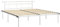 vidaXL Bed Frame - 6FT Super King Sized, White Powder-Coated Metal Design with Sturdy Plywood Slats - 200 x 180 x 78 cm