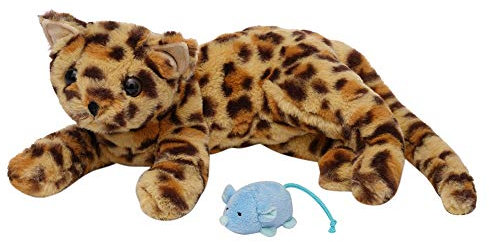 Manhattan Toy Loki Leopard Kuscheltierkatze mit magnetischen Vorderpfoten und magnetischem Mausspielzeug