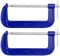 TAIJEUK 2 Packs 10 Inch C-Clamp, Malleable Iron C-Clamp, Heavy Duty C-Clamp for Woodworking, Metalworking, 9 Inches Max Jaw Opening, 3.7 Inches Throat Depth