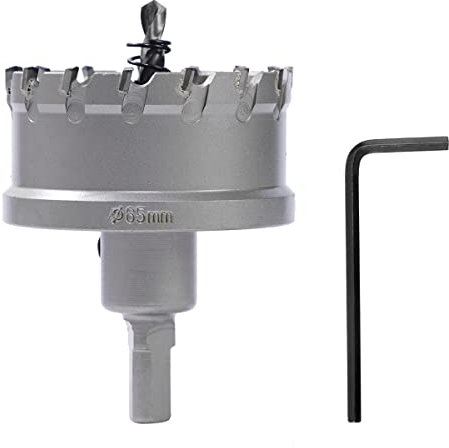 Dribotway Scie cloche bimétallique 65 mm en métal dur Heavy Duty Industrial Grade en acier inoxydable pour bois mental, acier inoxydable, plastique, cuivre