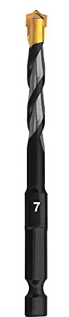 7mm Masonry Drill Bit, Hex Shank Multi Material Drill Bits Masonry, Brick Walls, Soft Tile, Wood, Plastic, Metal