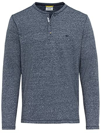 camel active Herren Henleyshirt im Regular Fit | Longsleeve Langarmshirt aus nachhaltiger Baumwolle perfekt für Alltag und Freizeit