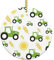 Traktor Farming Runder Weihnachts-Anhänger aus Keramik, Weihnachtsbaumschmuck