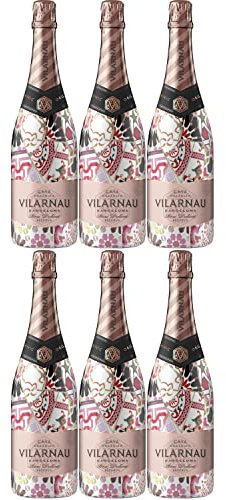 Vilarnau Cava Brut Reserva Rosado 'Barcelona' Schaumwein rosé Wein bio Spanien I Visando Paket (6 Flaschen)
