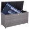 Auflagenbox PATRAS Polyrattan Kunststoffgeflecht Gartenbox Gartentruhe Auflagen Kissen Garten Box Truhe Terrasse Balkon