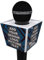 custom mic flag logo personalized microphone box Trapezoidal larger size (white)