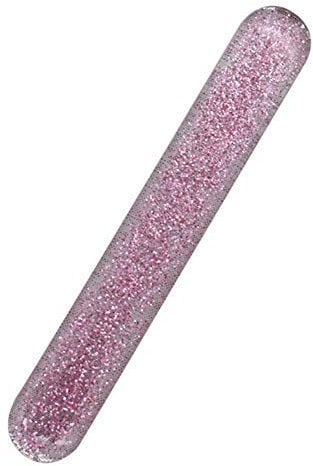 Obahdirry Crystal Nail Shiner Nano Mini Buffer Block with Portable Case for Natural Nails Light Pink