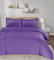 Casabella Set copripiumino a righe in raso, lussuoso, per letto singolo, viola, con strisce di raso, qualità alberghiera, set copripiumino singolo e federe