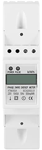 Kleiner Phasenzähler,Digitaler LCD-Einphasen-Din-Schienen-Stromzähler, Hochzuverlässiger Energiezähler Für Die Überwachung Des Stromverbrauchs