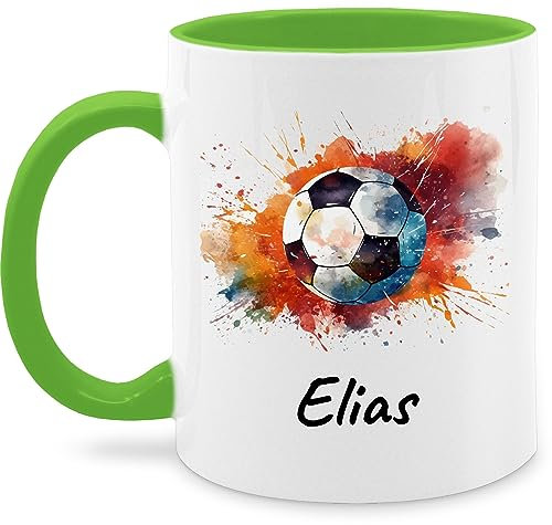 Tasse Tassen 325ml - Fußball Geschenk Fußballer I Geschenkidee Fußballfan I Fußballerin Geschenk - 325 ml - Hellgrün - fussballgeschenkideen geschenke für fussballfans fussball ball