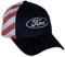 Checkered Flag Sports Ford Baseballkappe für Herren – Logo Autorennmütze, rot / weiß / blau, Einheitsgr��e