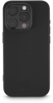 Hama Hülle für iPhone 15 Pro (Handyhülle, stoßfest, Kratzfest, Elegante Schutzhülle für Rückseite, weich, Slim, softe Oberfläche, Wireless Charging kompatibel) schwarz