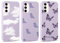 Foonary 3 Stück Hülle für Samsung Galaxy S23+ 5G 6,6, Handyhülle mit Aesthetic Muster Motiv Design Slim Case, Ultra Dünn Weiches Silikon Stoßfest Kratzfest Bumper Schutzhülle Cover,Schmetterling