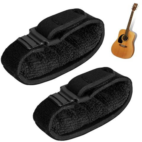2 Pcs Guitar String Mute Dampener,Guitar Wraps Guitar String Cover Tape,Adjustable Bass Mute Silencer,Fretboard Muting Straps,Musical Instrument Accessories Concerts Players Auxiliary Tool