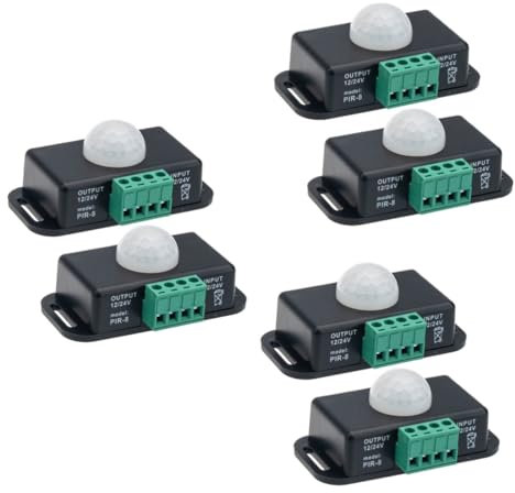 Uonlytech LED 6 Stk Infrarotsensor Pir- 12V Bewegungssensor LED-Streifen-Controller LED-Controller Bewegungssensoren 12-Volt-Timer Bewegungslicht Sport Lichtleiste elektronisch
