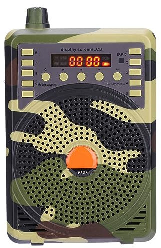 Tbest Tragbarer Elektronischer Vogelrufer, Outdoor-Jagd-Lautsprecher, Jagd-Lockvogel-Anrufe, MP3-Lautsprecher, Fernbedienungs-Set (EU-Stecker)