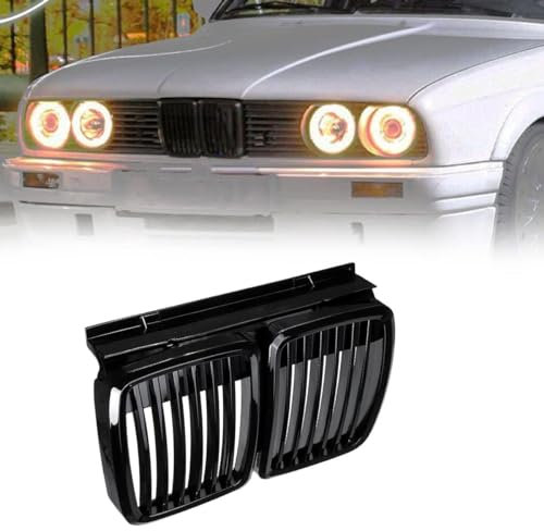 OOzie Kühlergrill für BMW E30 1982-1994,Front- & Kühlergrille Frontstoßstangengitter Sport Kühlergrill Frontgrill Mesh Kühlergrill Leisten Kühler- Sport- Front- Rippen- Grill